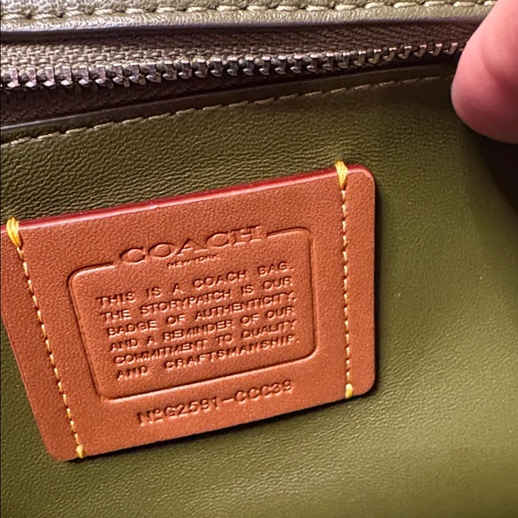 Coach Slouchy Rogue Top Handle in Olive - Picture 13 of 17